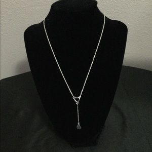 Dainty heart drop necklace-costume jewelry